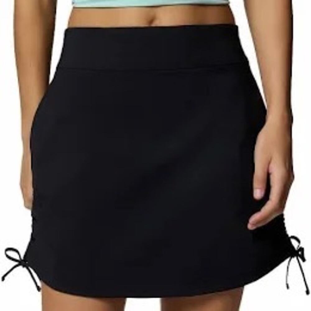 Columbia Anytime Casual Black Ruched Side Tie Skort Size Medium NWT
